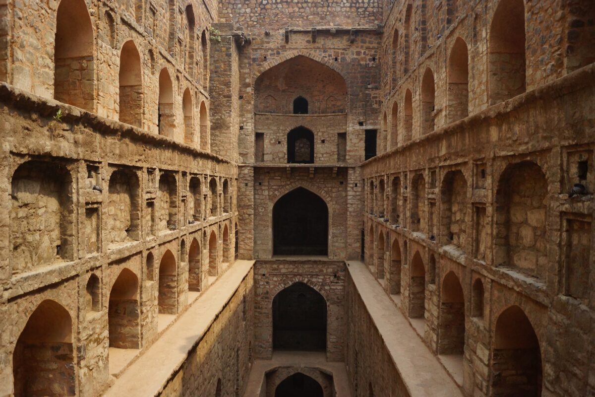 Steps descending into Agrasen ki Baoli in New Delhi