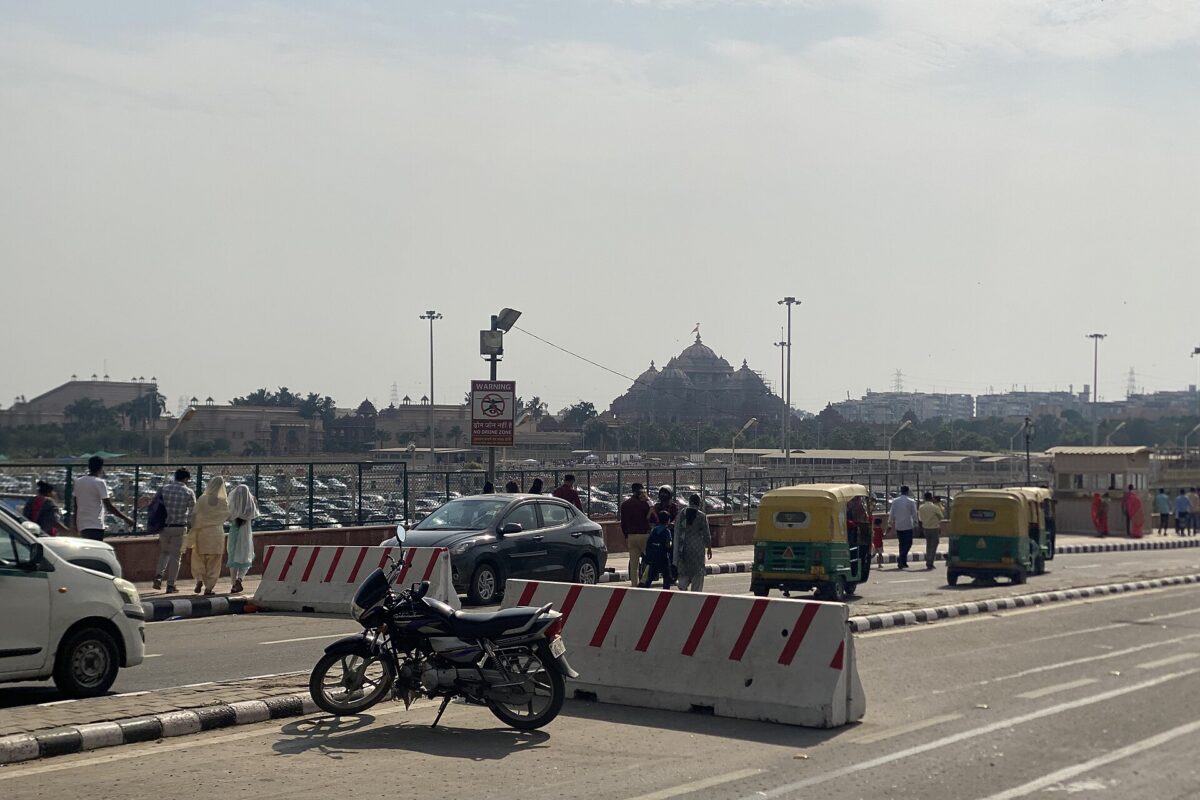 The main monument of Swaminarayan Akshardham in Delhi