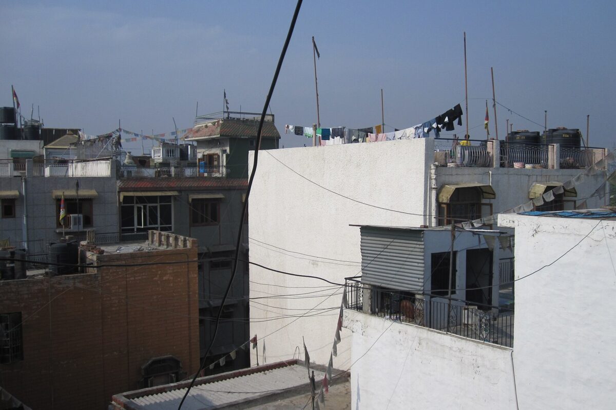 A lane in Majnu ka Tilla, Delhi’s Tibetan colony